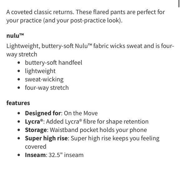 Lululemon Groove Super-High Rise Flared Nulu Pant - Picture 12 of 12